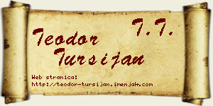 Teodor Turšijan vizit kartica